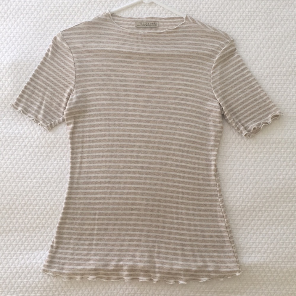 Polagram Striped Short sleeve top